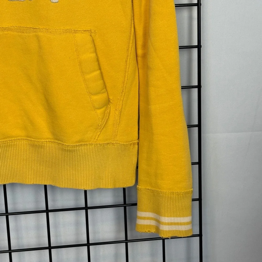 Vintage Abercrombie & Fitch Hoodie Sweatshirt Mens Small‎ Yellow Y2K Pullover